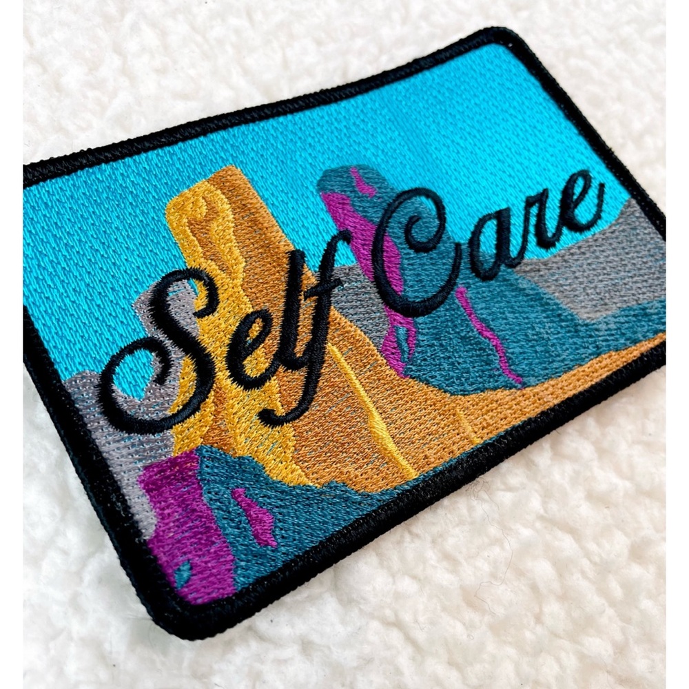 Large Self Care Embroidered Patch - Picture 2 of 5